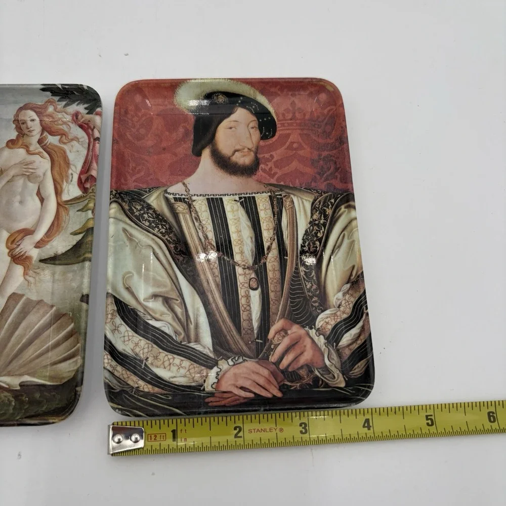 2 Melamine Souvenir ITALY Trinket Coin‎ Trays Vintage